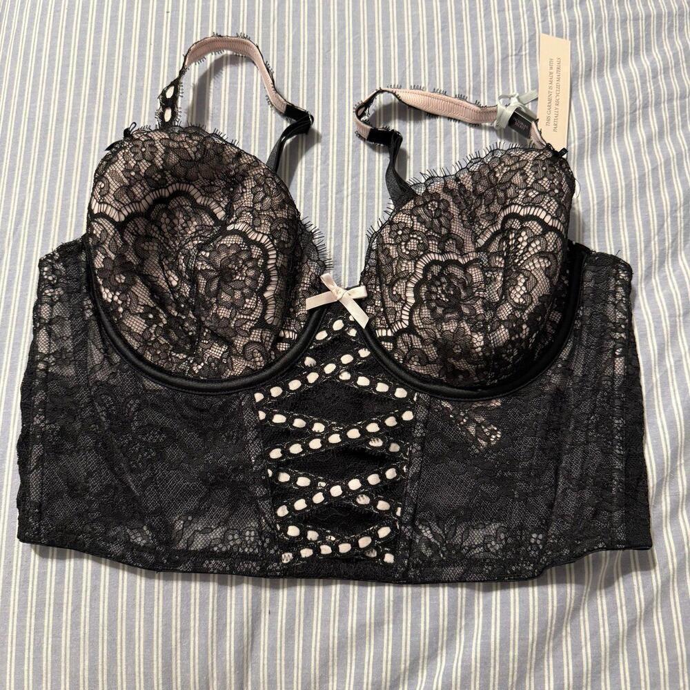 Victoria Secret DREAM ANGELS Lightly-Lined Lace-Up Corset